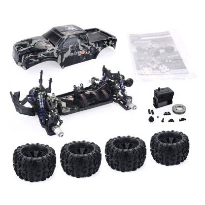 ZD Racing MT8 Pirates3 1/8 Scale 4WD DIY Monster Truck Kit Heavy Duty Metal Chassis for High Speed Bashing