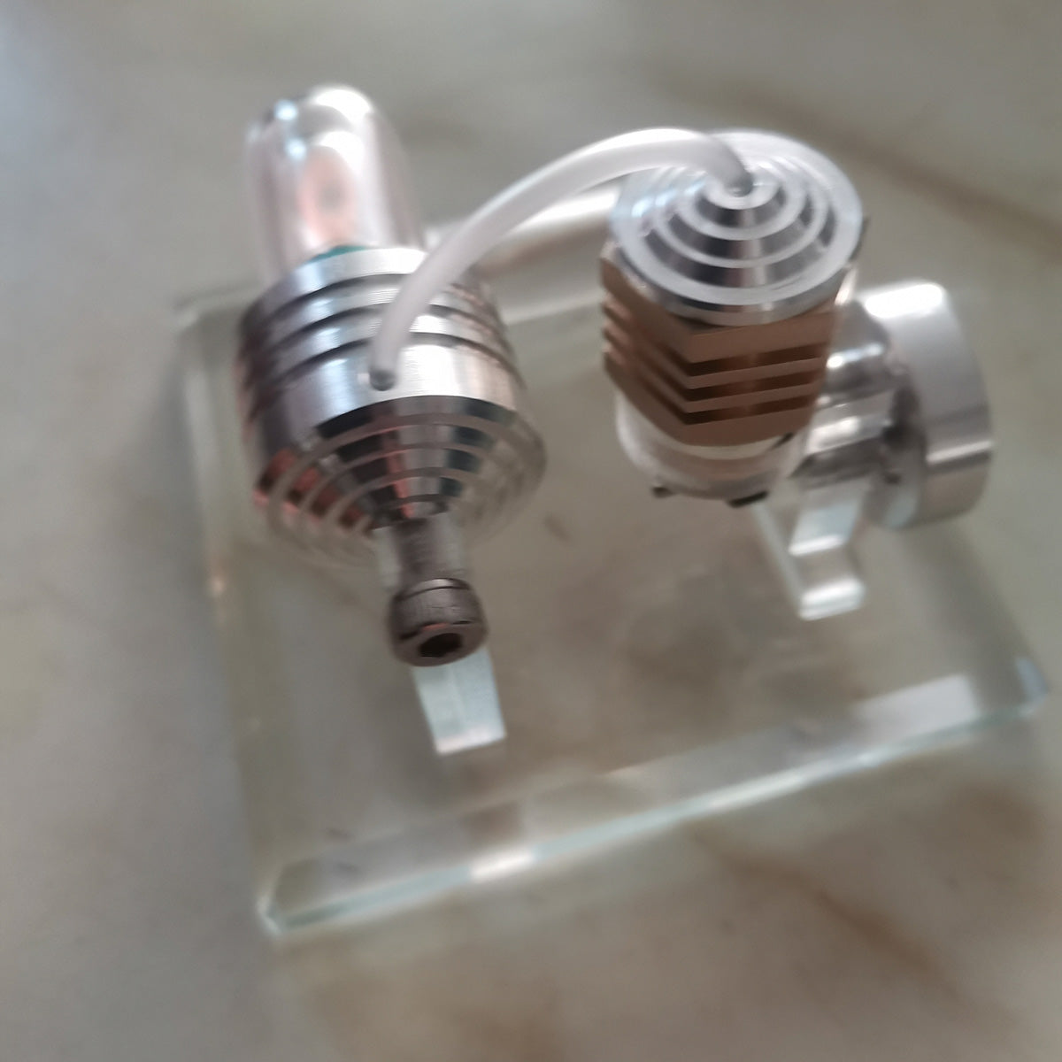 Adjustable Speed Stirling Engine Model Vertical Flywheel Physics Science Experiment Toy