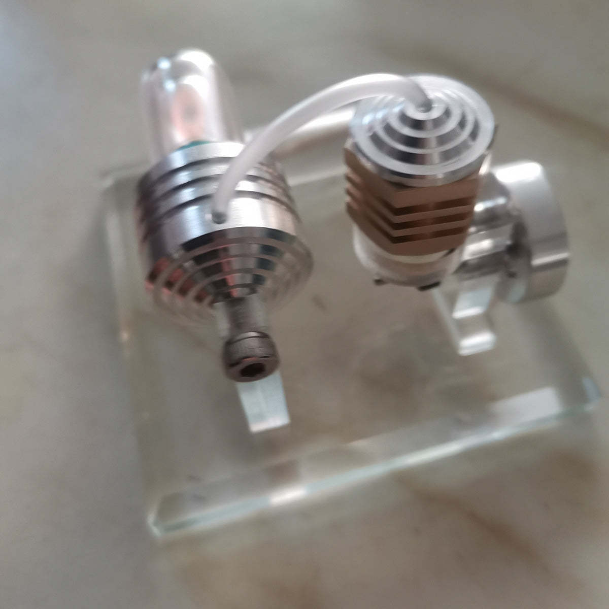 Adjustable Speed Stirling Engine Model Vertical Flywheel Physics Science Experiment Toy