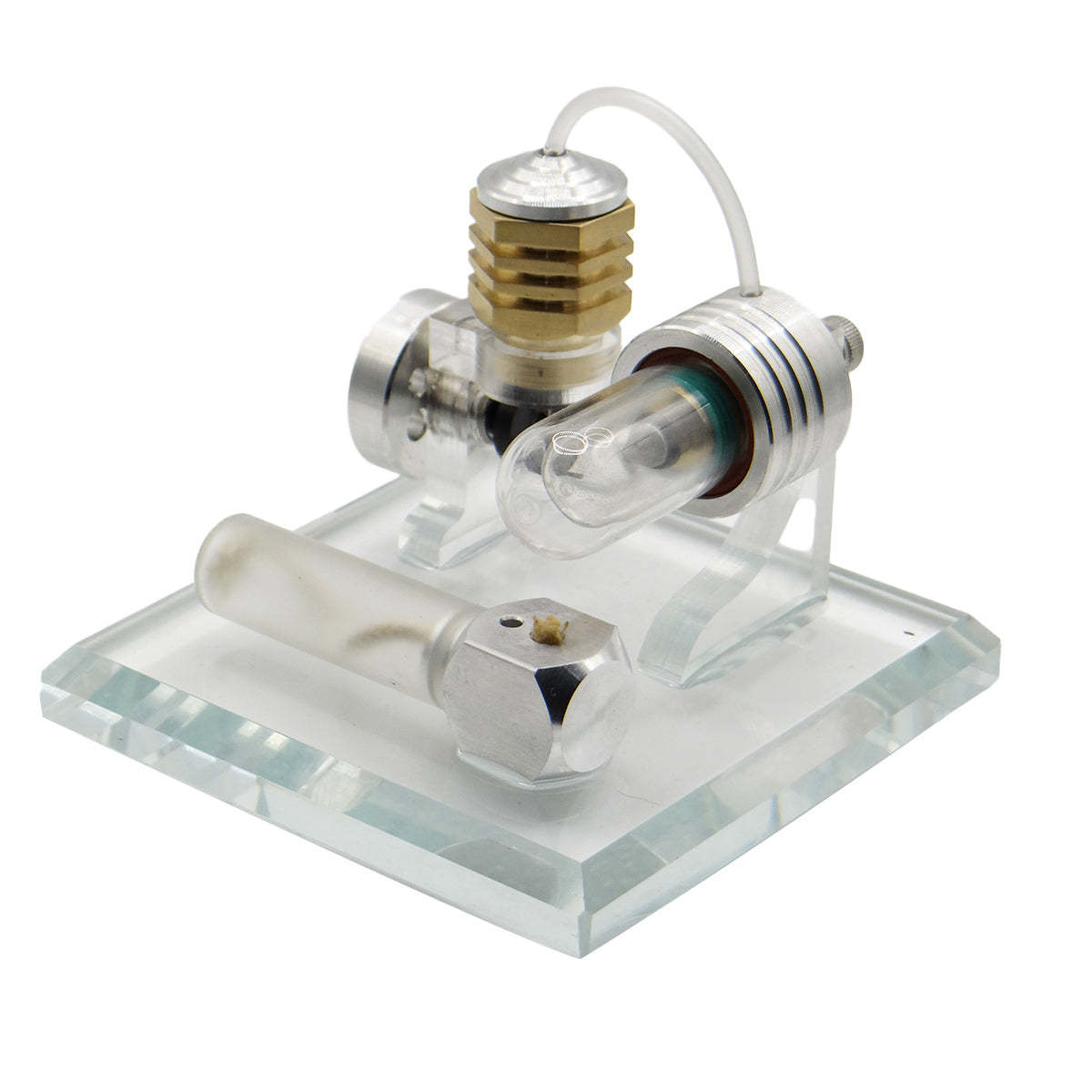 Adjustable Speed Stirling Engine Model Vertical Flywheel Physics Science Experiment Toy