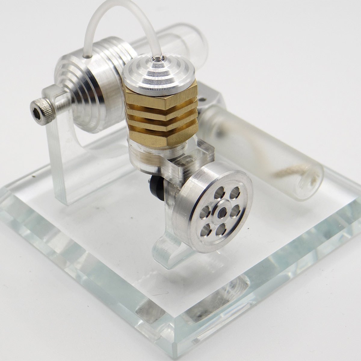 Adjustable Speed Stirling Engine Model Vertical Flywheel Physics Science Experiment Toy