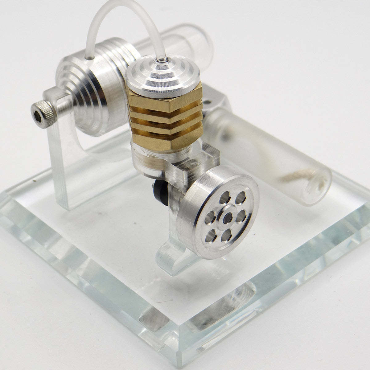 Adjustable Speed Stirling Engine Model Vertical Flywheel Physics Science Experiment Toy