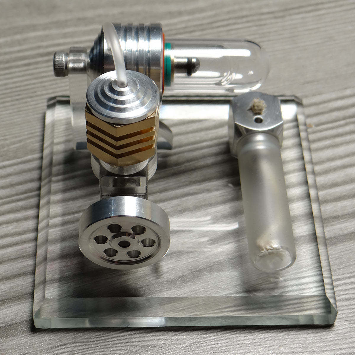 Adjustable Speed Stirling Engine Model Vertical Flywheel Physics Science Experiment Toy