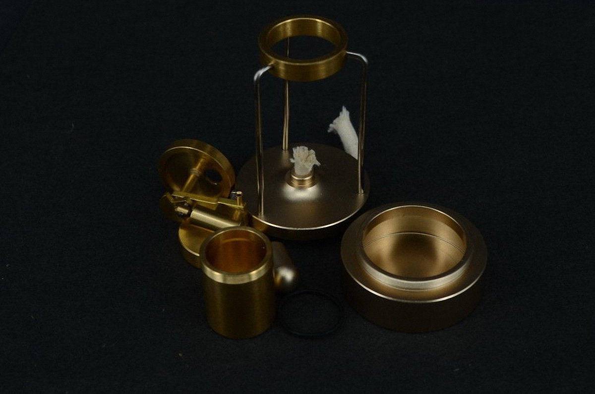 HelloWorld7-Mini Hot Live Steam Engine Model Education Toy Kits DIY Creative Gift Set