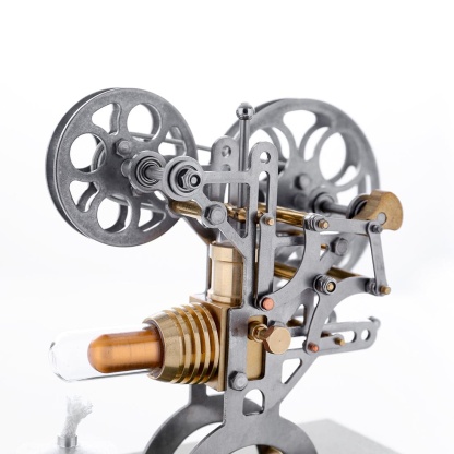 Retro Projector Style DIY Stirling Engine Kit External Combustion Science Model Gift-helloworld7