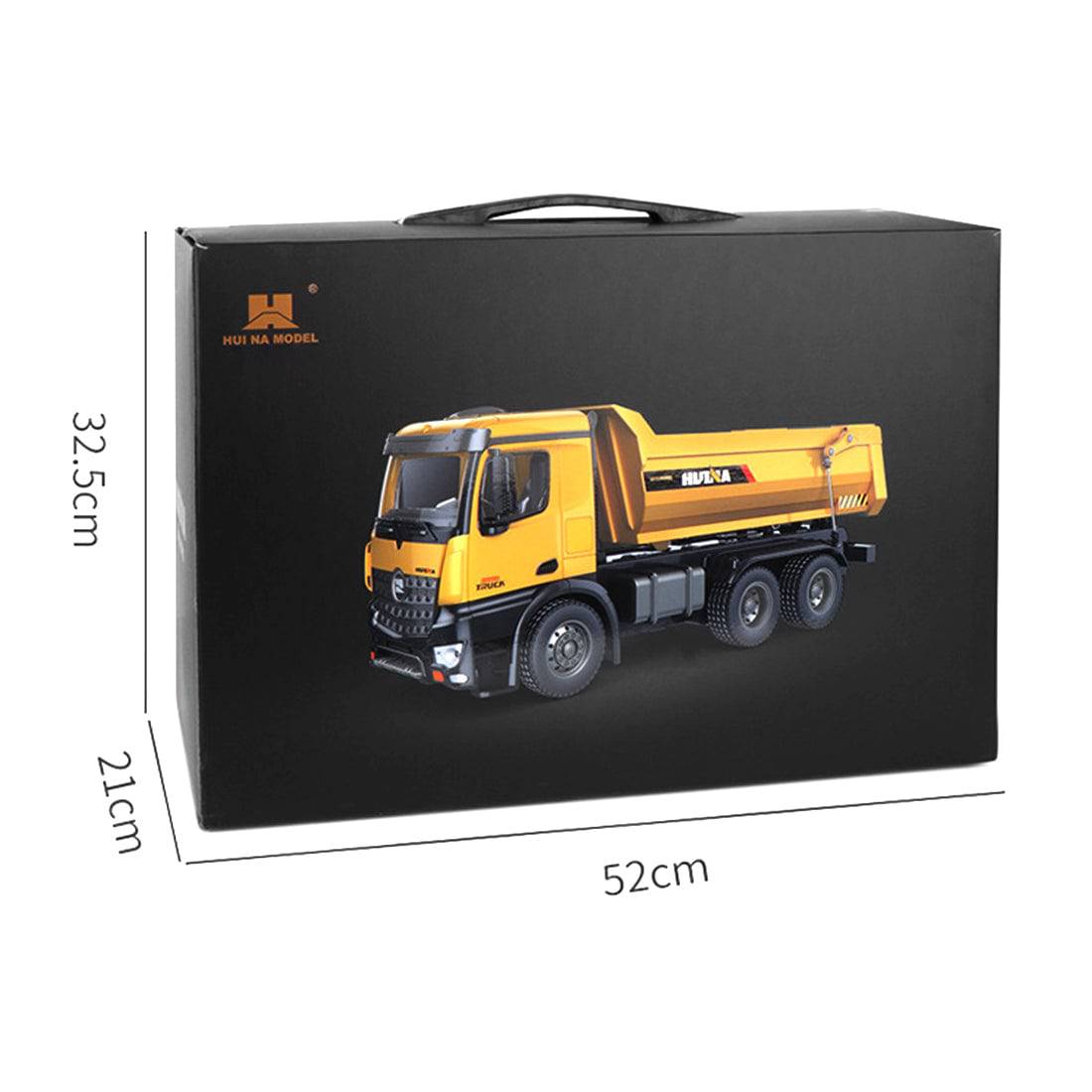 1/14 Scale RC Dump Truck Heavy Duty 10CH Alloy Metal Construction Vehicle with Lights and Sound