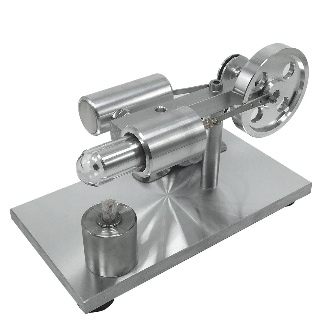 Full Metal Single Cylinder Stirling Engine Generator Model with LED Science Experiment Gift-helloworld7