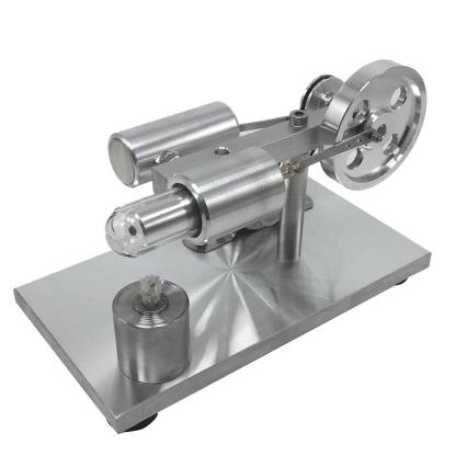 Full Metal Single Cylinder Stirling Engine Generator Model with LED Science Experiment Gift-helloworld7