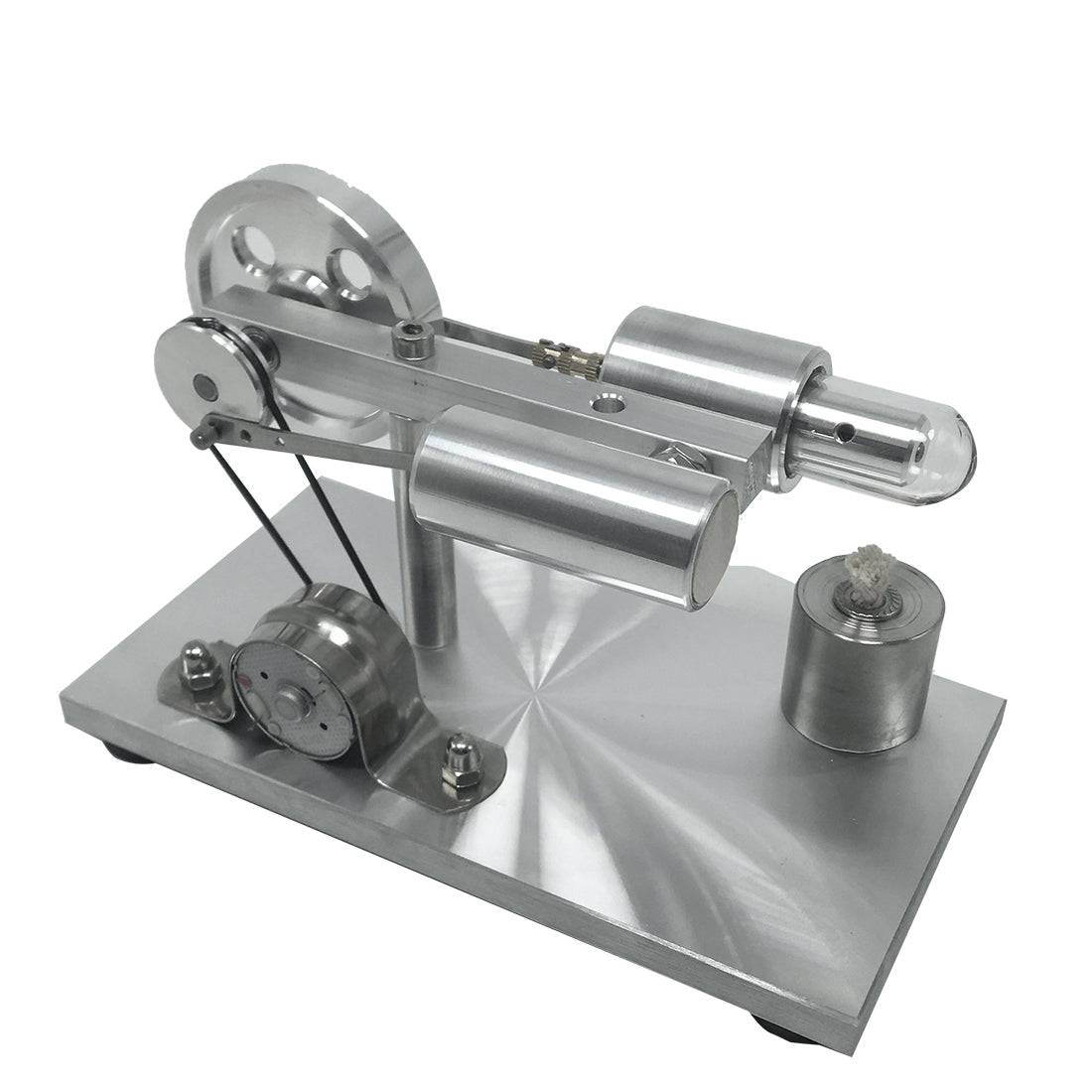 Full Metal Single Cylinder Stirling Engine Generator Model with LED Science Experiment Gift-helloworld7