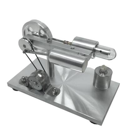 Full Metal Single Cylinder Stirling Engine Generator Model with LED Science Experiment Gift-helloworld7