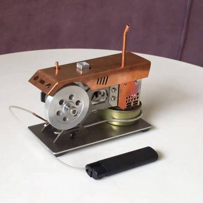 HelloWorld7-Stirling Engine Kit Alcohol Powered Tractor Headstock Shape Engine Model