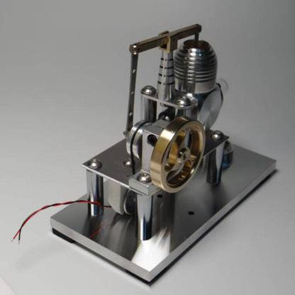HelloWorld7-Stirling Engine Model Balance Type Stirling High Performance Generator with Lamp Beads