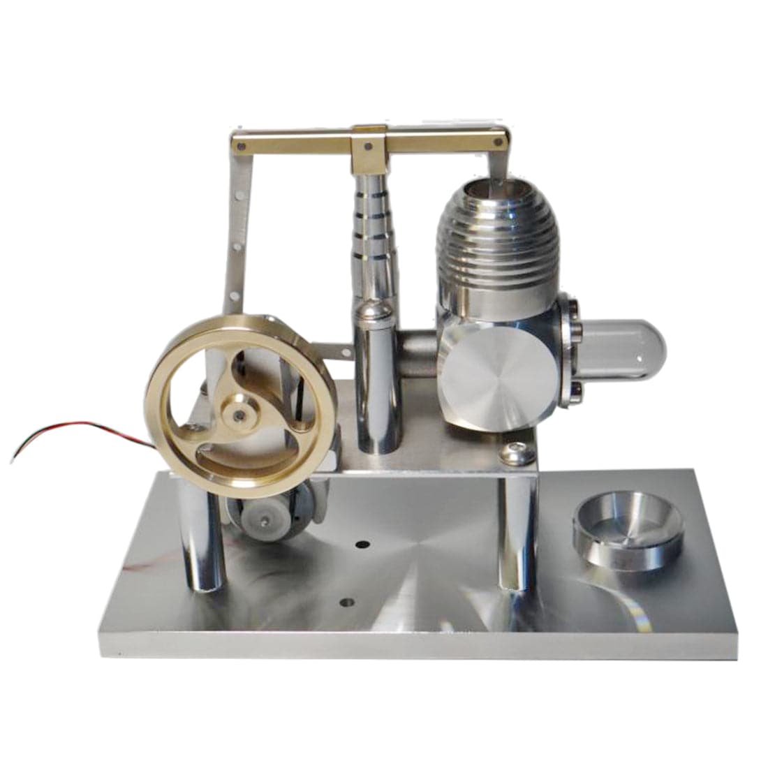 HelloWorld7-Stirling Engine Model Balance Type Stirling High Performance Generator with Lamp Beads