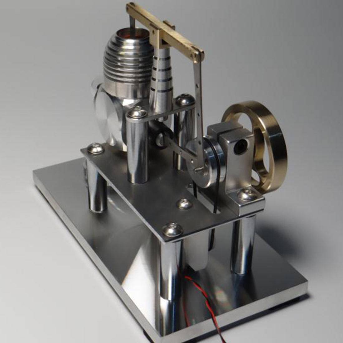HelloWorld7-Stirling Engine Model Balance Type Stirling High Performance Generator with Lamp Beads