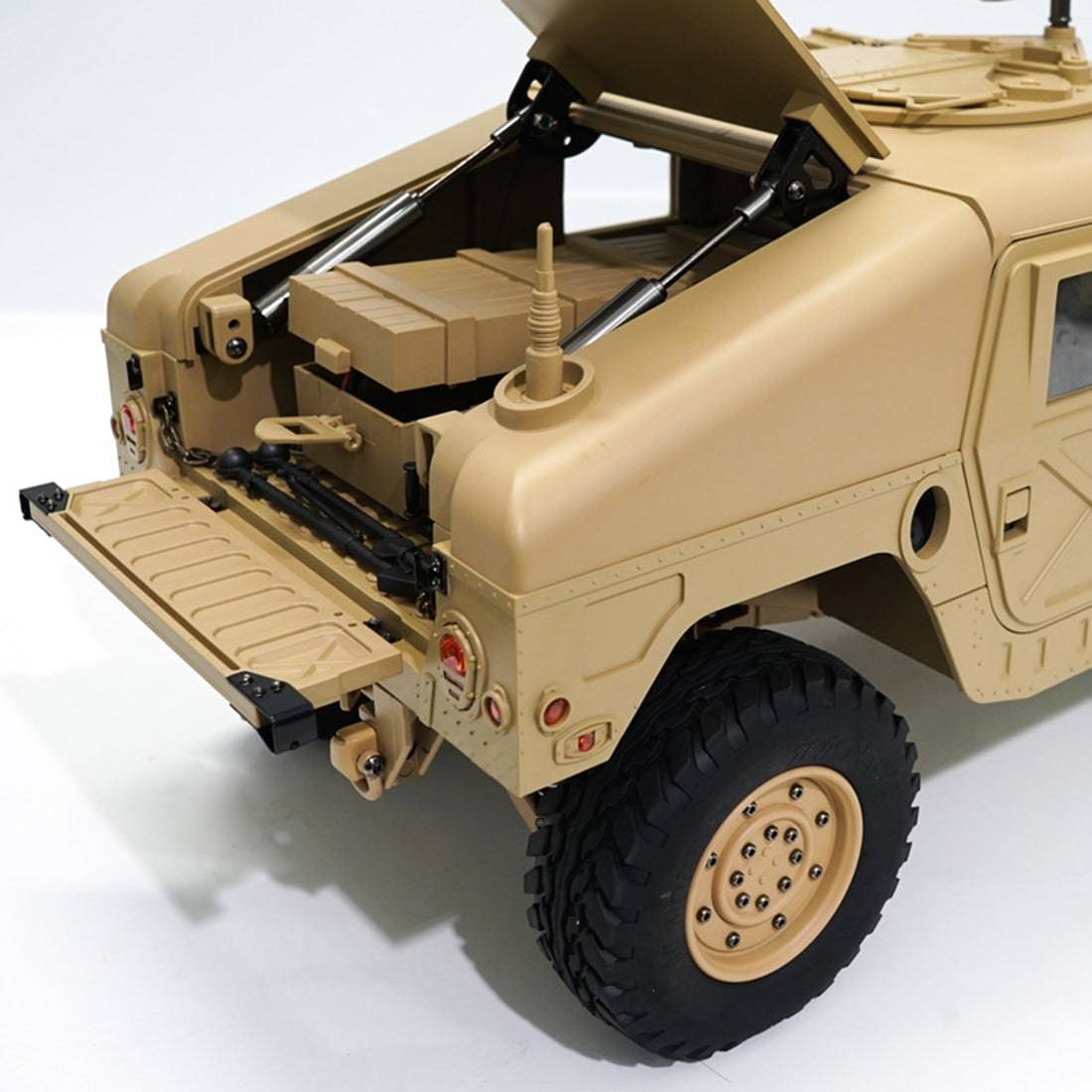 HG P408 1/10 Scale 4WD U.S. Military RC Truck with Lights and Sound 16CH-helloworld7