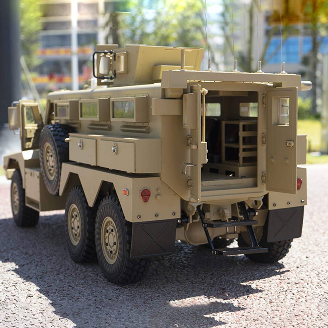 HelloWorld7-HG P602 Cougar 1/12 Scale 6WD RC Off-Road Military Truck 16CH High-Detail Model Vehicle