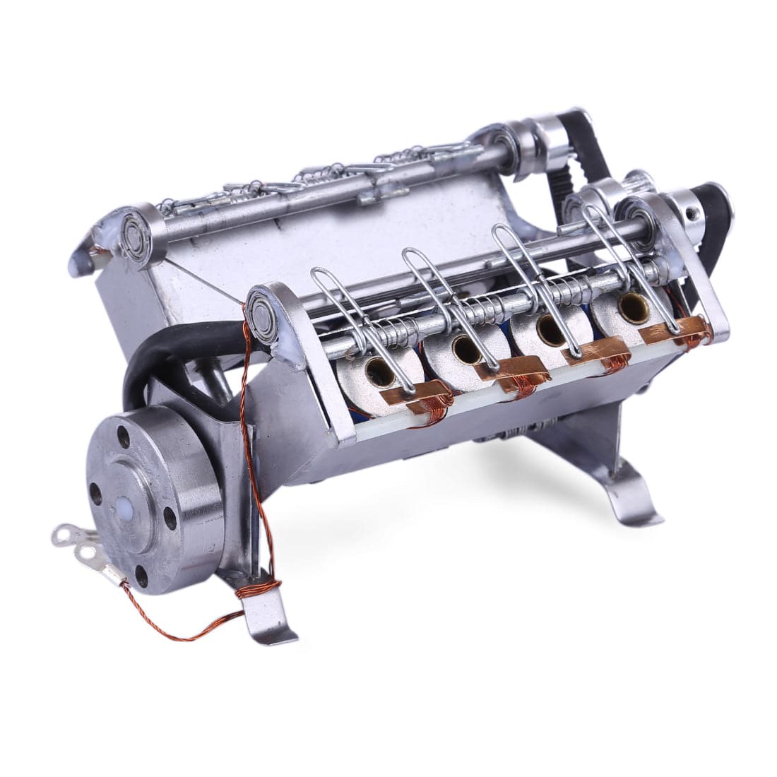 Metal V8 Electromagnetic Engine Model High Speed Solenoid Motor STEM Science Gift-helloworld7