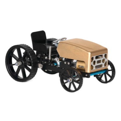 HelloWorld7-Teching Creative All-metal Retro Car Model High Challenge Assembled Electric Model Kit