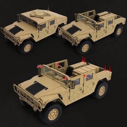 HG P408 1/10 Scale 4WD U.S. Military RC Truck with Lights and Sound 16CH-helloworld7