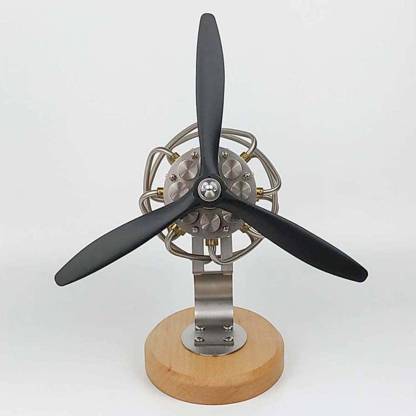 16 Cylinder Swash Plate Stirling Engine Model Metal Butane Powered Physics Art-helloworld7