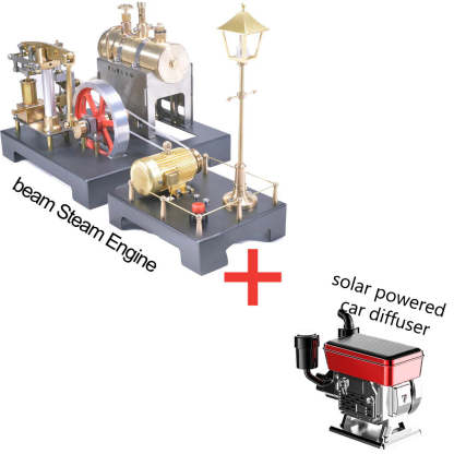 RETROL DIY Beam Steam Engine Model Kit with Boiler and Centrifugal Flyball Governor-helloworld7