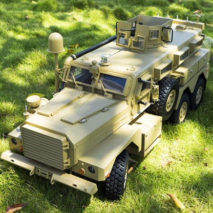 HelloWorld7-HG P602 Cougar 1/12 Scale 6WD RC Off-Road Military Truck 16CH High-Detail Model Vehicle