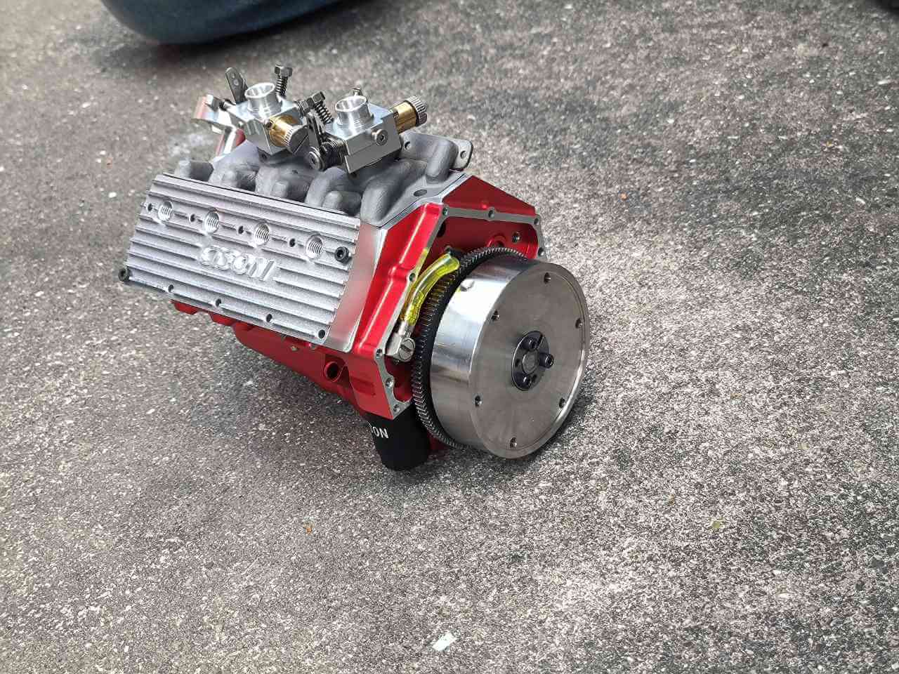 CISON V8-440 44cc Small Block Flathead Gas Engine Model Kit DIY RC V8