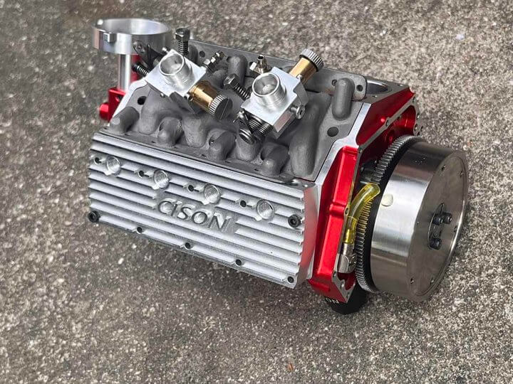 CISON V8-440 44cc Small Block Flathead Gas Engine Model Kit DIY RC V8