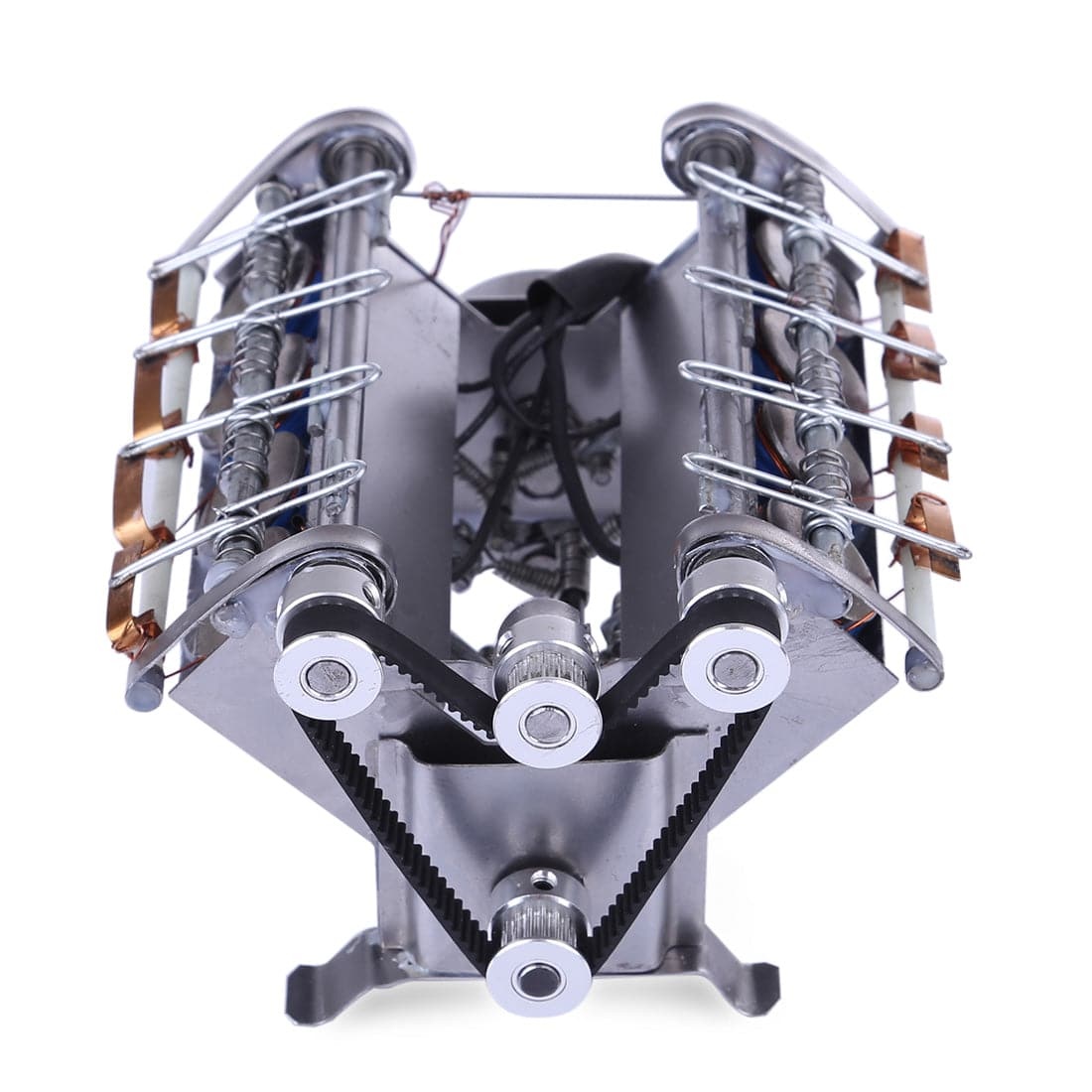 Metal V8 Electromagnetic Engine Model High Speed Solenoid Motor STEM Science Gift-helloworld7