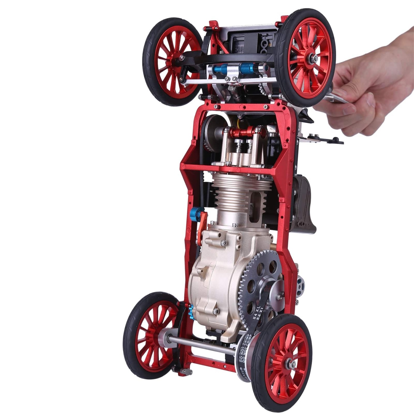 Teching Assembly Vintage Classic Car Metal Mechanical Model Toy with Electric Engine 310+pcs-helloworld7