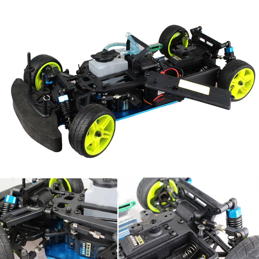 HelloWorld7-HSP 94122 1:10 Fuel Drift Car Chassis Frame Compatible with VX Engine