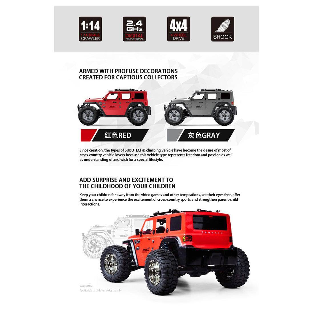 1/14 Scale 4WD 35km/h High Speed Electric RC Off Road Buggy RTR Red