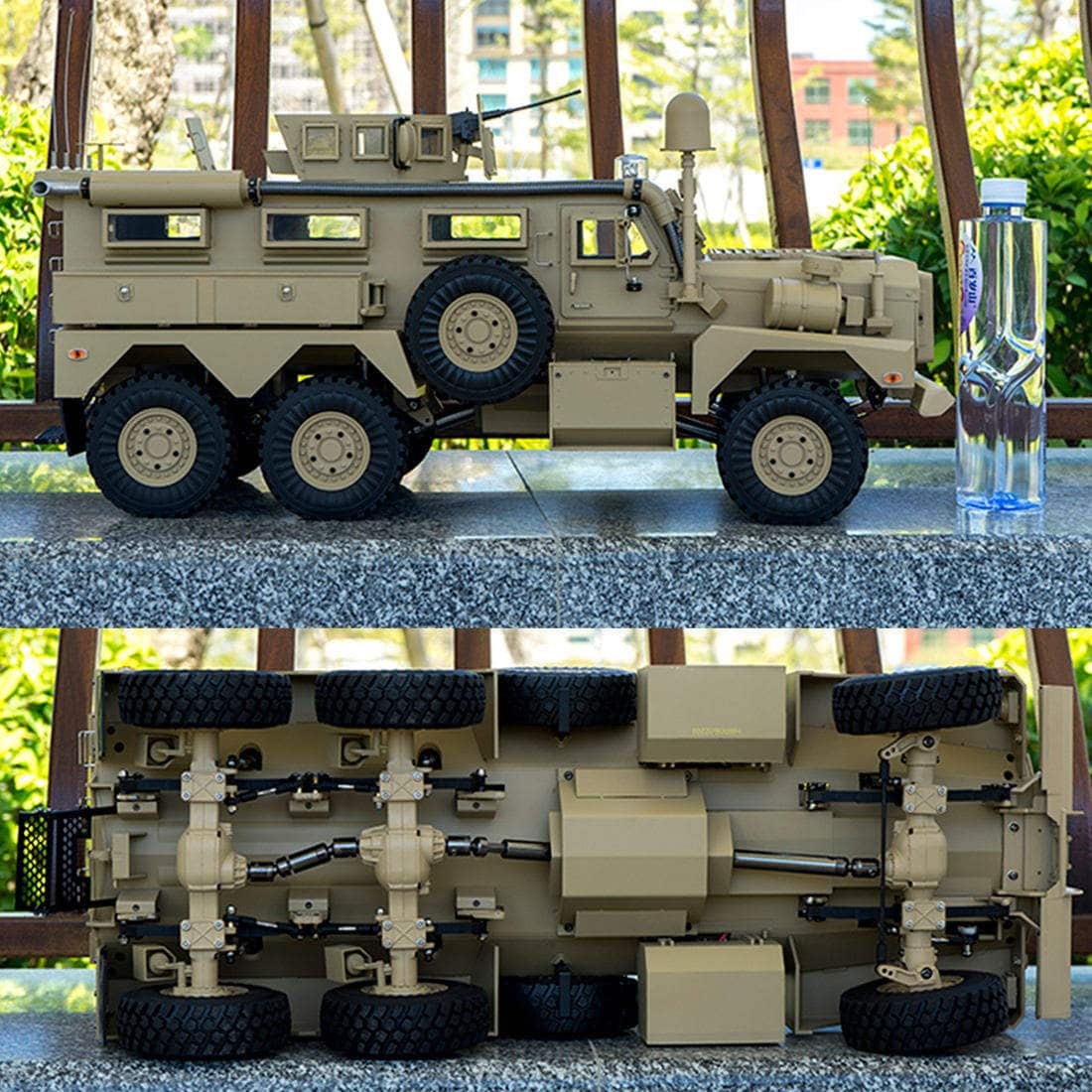 HelloWorld7-HG P602 Cougar 1/12 Scale 6WD RC Off-Road Military Truck 16CH High-Detail Model Vehicle