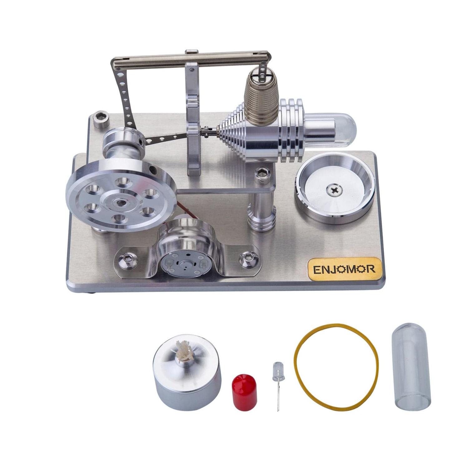 HelloWorld7-ENJOMOR Hot Air Balance Stirling Engine External Combustion Engine Generator