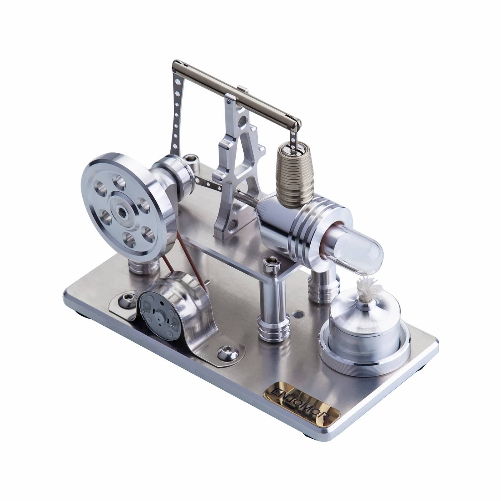 HelloWorld7-ENJOMOR Hot Air Balance Stirling Engine External Combustion Engine Generator