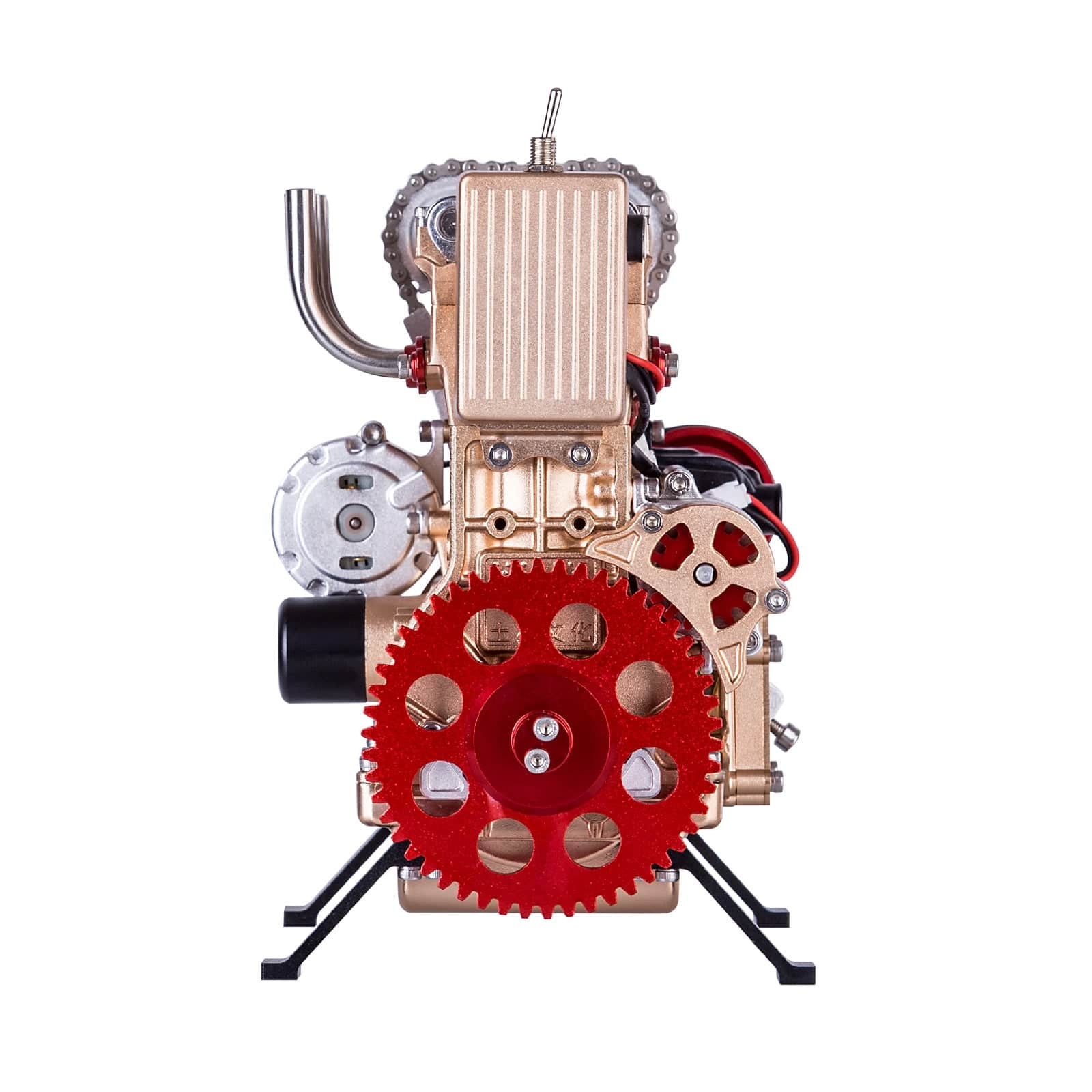 HelloWorld7-Teching Inline Four-Cylinder Stirling Engine kit That Works Aluminum Alloy Model Collection-helloworld7