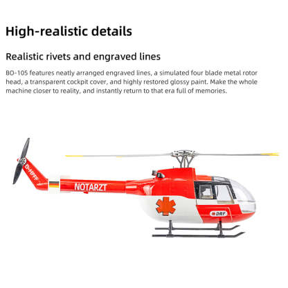 FLYWING BO105 470 Size Scale GPS RC Helicopter RTF H1 Flight Controller Brushless Motor-helloworld7