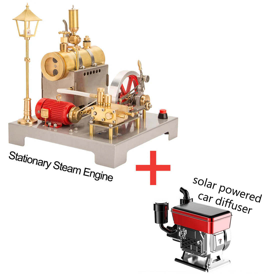 RETROL DIY Beam Steam Engine Model Kit with Boiler and Centrifugal Flyball Governor-helloworld7