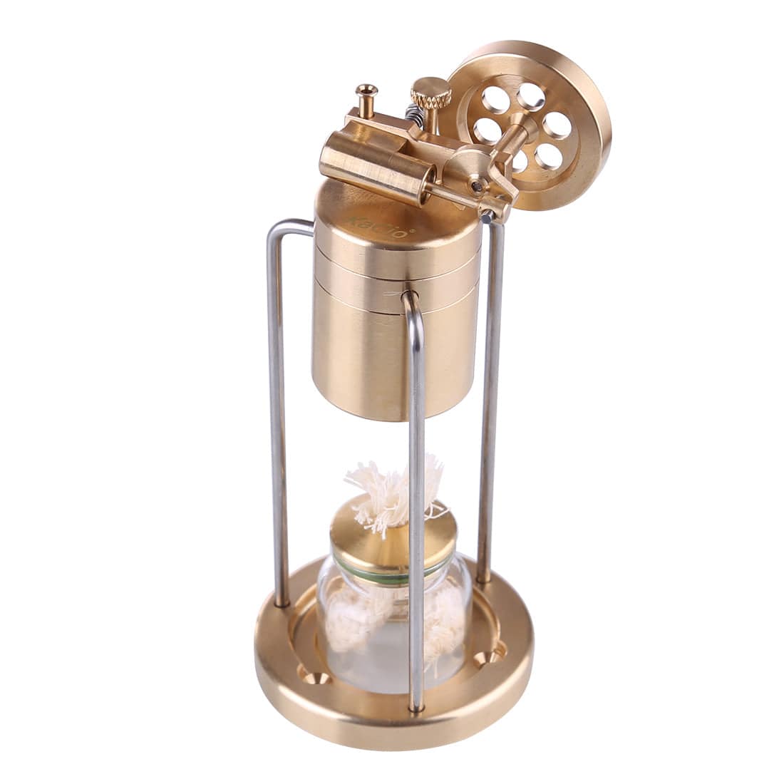 HelloWorld7-Microcosm Mini Live Steam Engine Brass Stirling Engine Model Science Education
