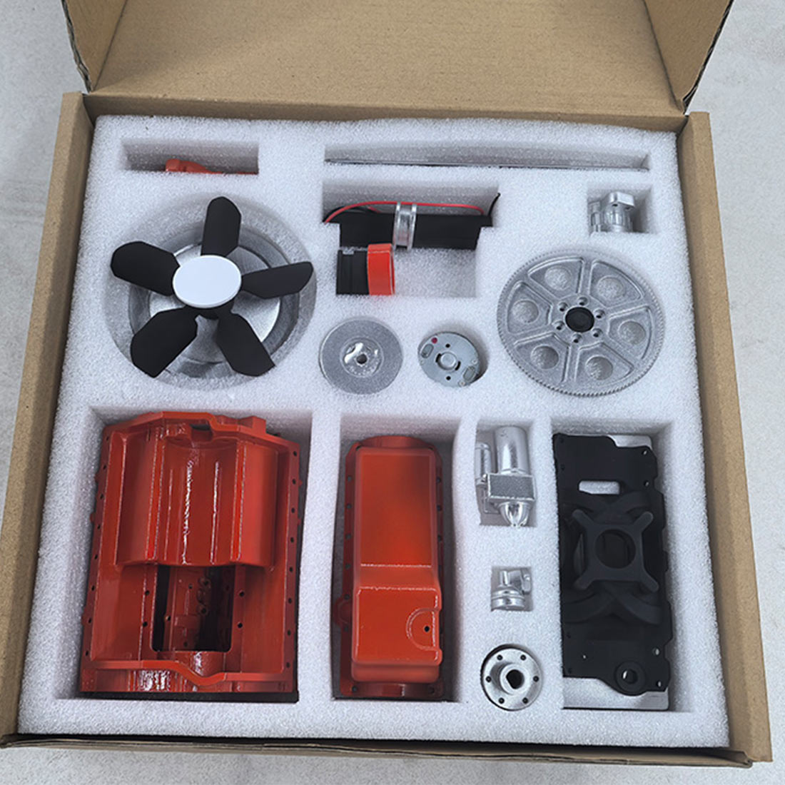 ENJOMOR 1/6 Scale Big Block V8 Engine Model Kit - 3D Printed DIY Electric Assembly Gift