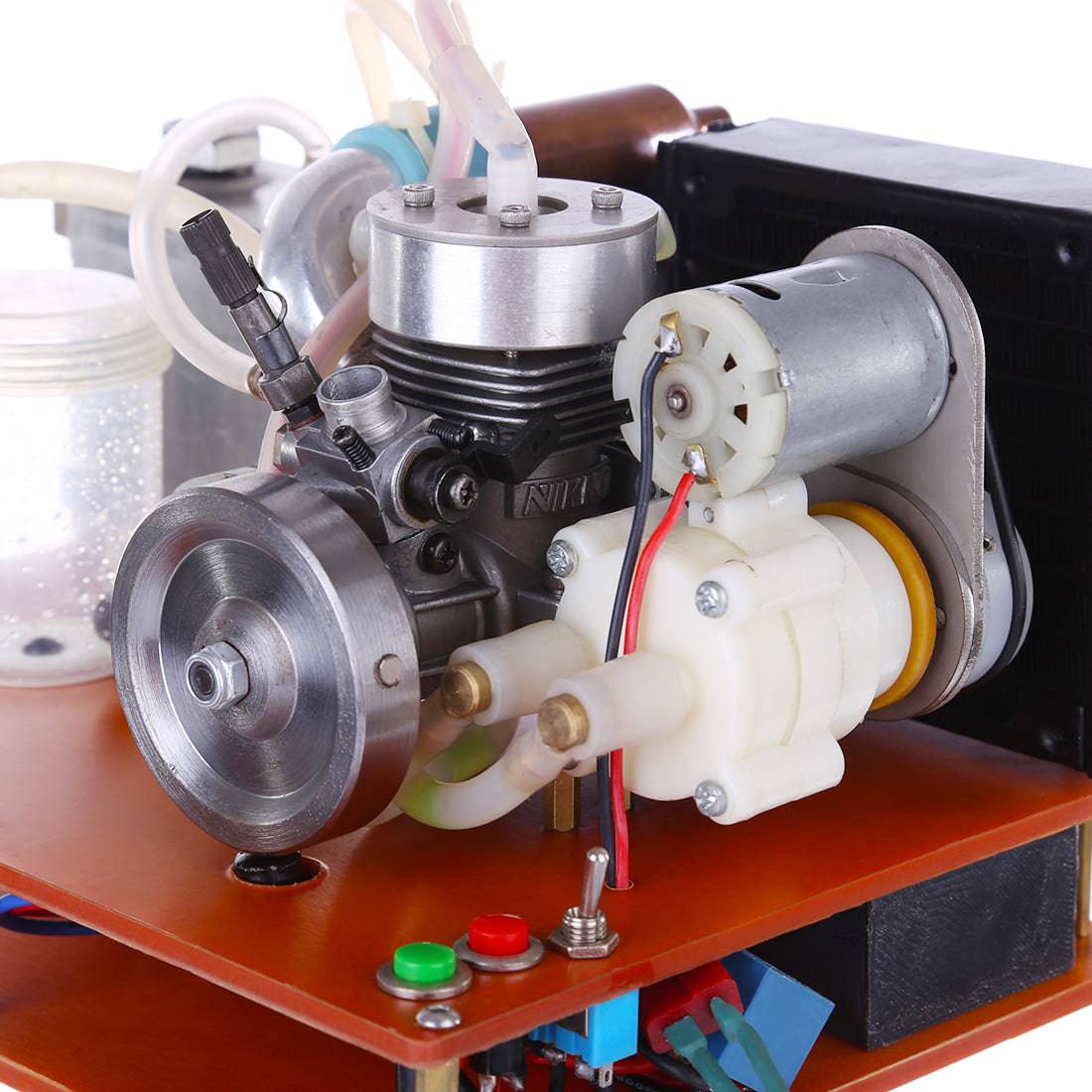 HelloWorld7-NIKKO Single Cylinder 2-stroke Gasoline Engine with  Water Cooling Radiator