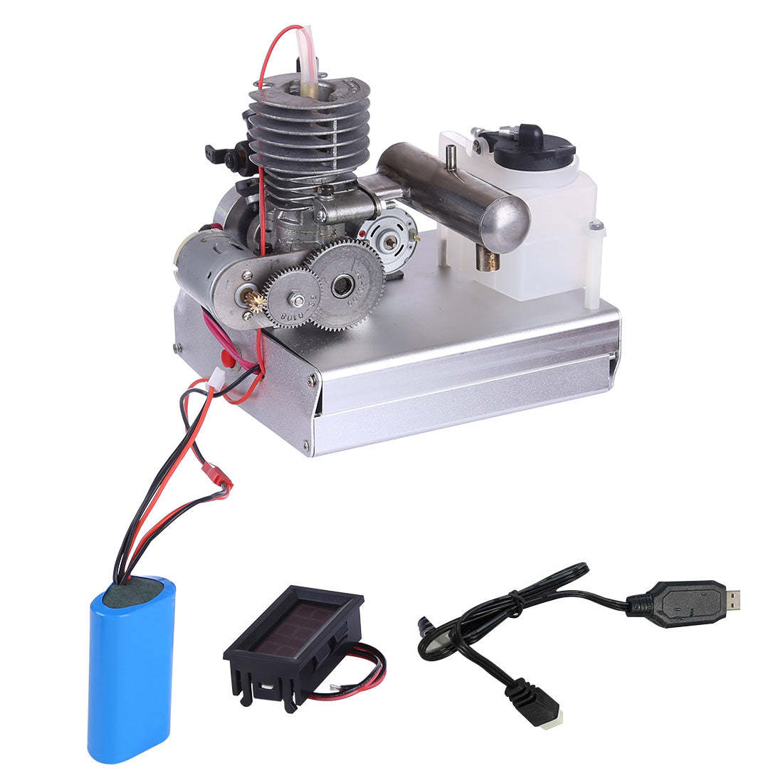 Level 15 Methanol Engine Modified Gasoline Generator Model Kit DIY 12V Electric Start-helloworld7