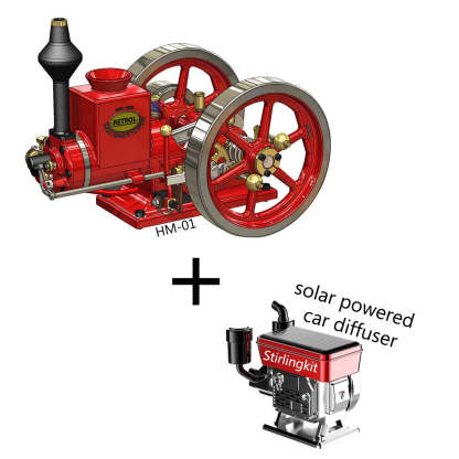 HelloWorld7-RETROL HM-01 7cc Model Hit and Miss 4-stroke Horizontal Internal Combustion Engine