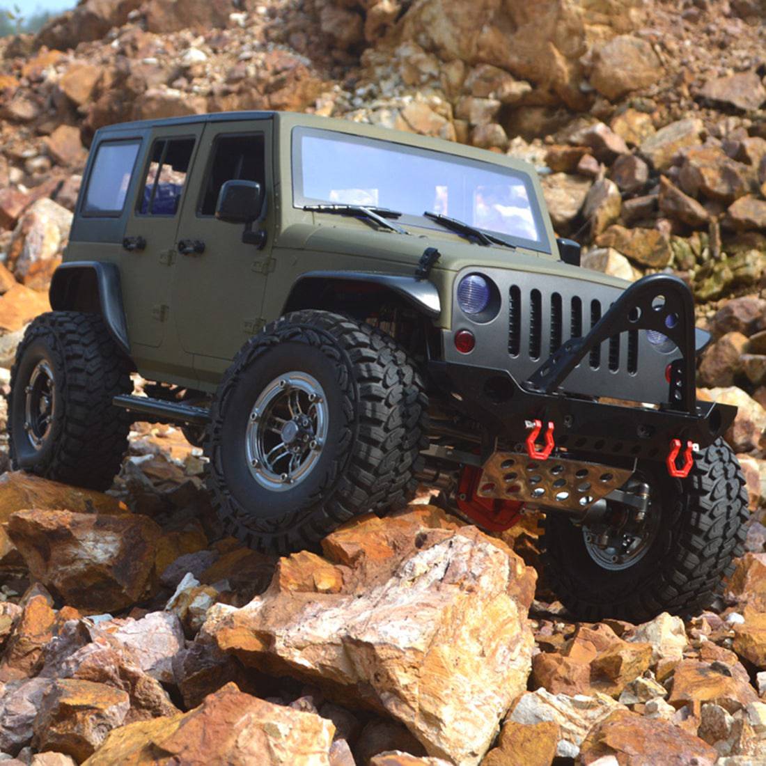 HelloWorld7-1/10 2.4G Electric Waterproof  Remote Control 4WD Off-road Modified Model Car