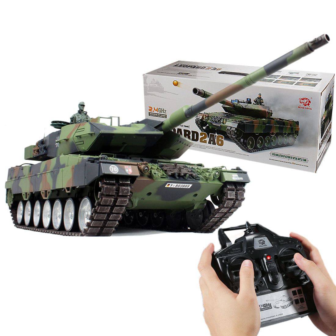 1/16 Scale German Leopard 2A6 RC Main Battle Tank Metal Ultimate Edition Smoke & Sound