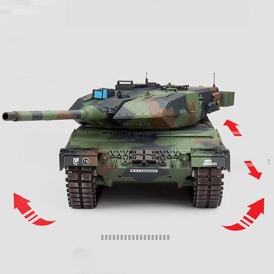 1/16 Scale German Leopard 2A6 RC Main Battle Tank Metal Ultimate Edition Smoke & Sound