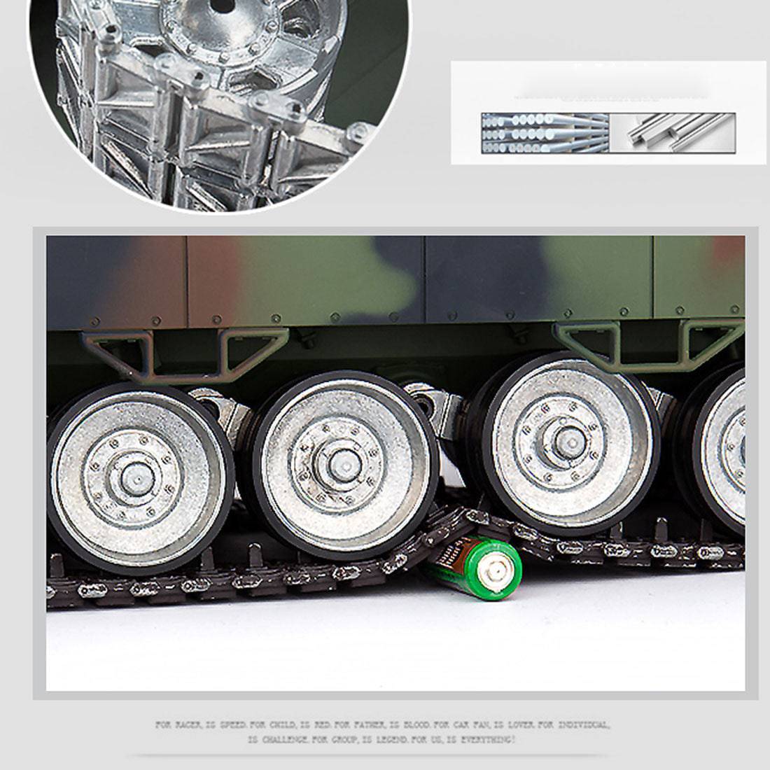 1/16 Scale German Leopard 2A6 RC Main Battle Tank Metal Ultimate Edition Smoke & Sound