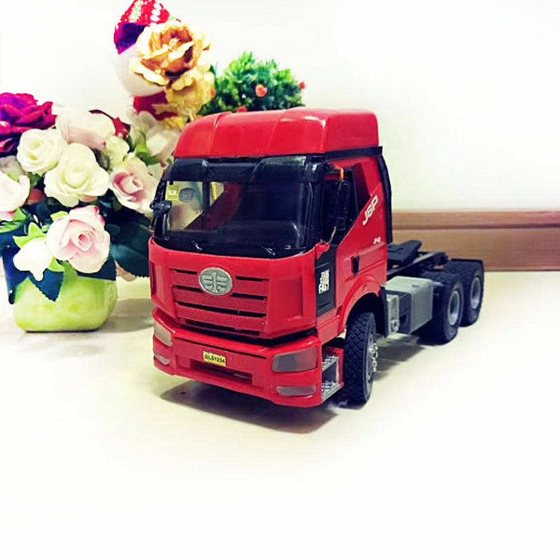 1/24 Scale RC Tow Truck RTR with Detachable Flatbed Trailer Heavy Duty Metal Tractor Truck 2.4G