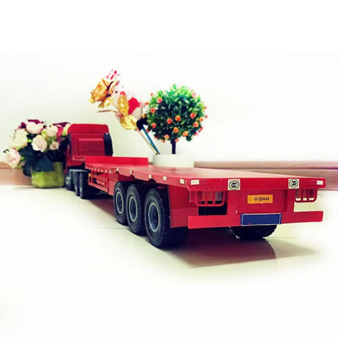 1/24 Scale RC Tow Truck RTR with Detachable Flatbed Trailer Heavy Duty Metal Tractor Truck 2.4G