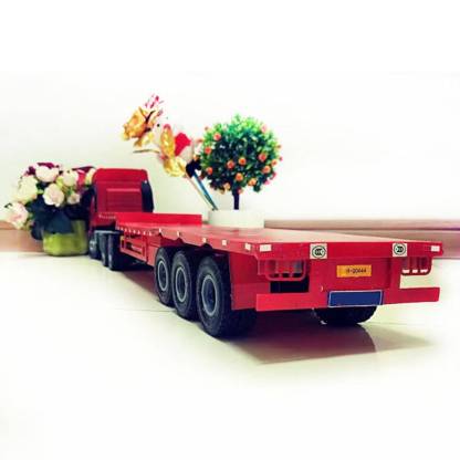 1/24 Scale RC Tow Truck RTR with Detachable Flatbed Trailer Heavy Duty Metal Tractor Truck 2.4G